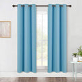 Window Treatment Blackout Curtain Panels (Teal Blue / 42"W x 72"L (Pack of 2))