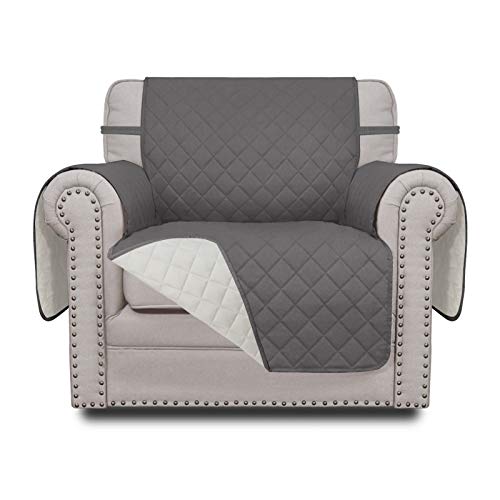 Reversible Couch Cover (Gray/Ivory / Small Chair)