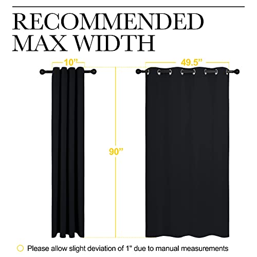 Halloween Patio Blackout Curtain Shades (Black / 55"W x 90"L (Pack of 2))