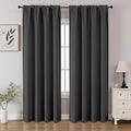 Dark Grey Blackout Curtains 84 inch Length 2 Panels Set (Dark Grey / 52"W x 84"L (Pack of 2))