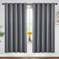 Grey Room Darkening Curtains 62x72 inch Gray Grommet (Grey / 62"W x 72"L (Pack of 2))