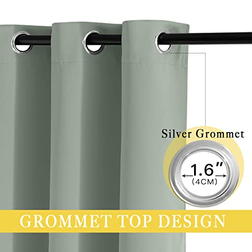 Blackout Sage Green Curtain for Sliding Glass Door (Sage Green / 100"W x 84"L (Pack of 1))