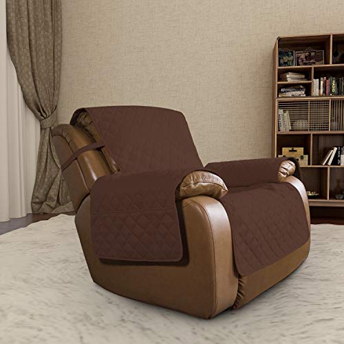 Reversible Couch Cover (Coffee/Ivory / Large Recliner)