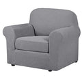 2 Pieces Armchair Cover Chair Slipcovers with Arms Furniture Protector Cover Fit Armchair Width Up to 47 Inch (Small / Dove)