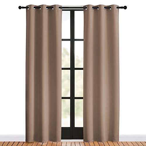 Blackout Window Curtains 80 inch Long (Cappuccino / 34"W x 80"L (Pack of 2))