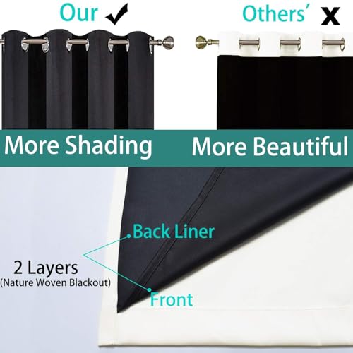 Cream Blackout Curtains 96 Inches Long for Bedroom 52" Wide 1 Panel (52"W x 96"L (Pack of 1) / Cream)