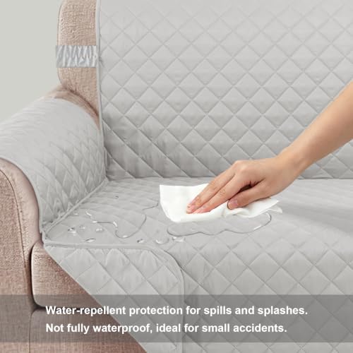 Loveseat Couch Cover for Dogs (Light Grey/Light Grey / Loveseat - Small (45"))