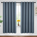 Room Darkening Curtains 62x72 inch Length Stone Blue (Stone Blue / 62"W x 72"L (Pack of 2))