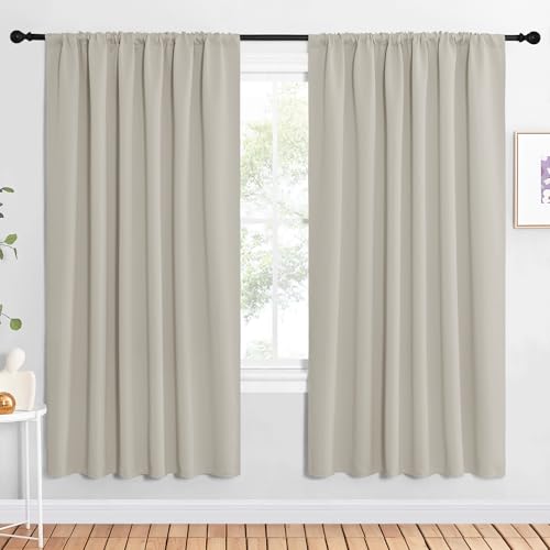 2 Panels Blackout Curtains (Natural / 62"W x 72"L (Pack of 2))