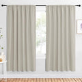 2 Panels Blackout Curtains (Natural / 62"W x 72"L (Pack of 2))