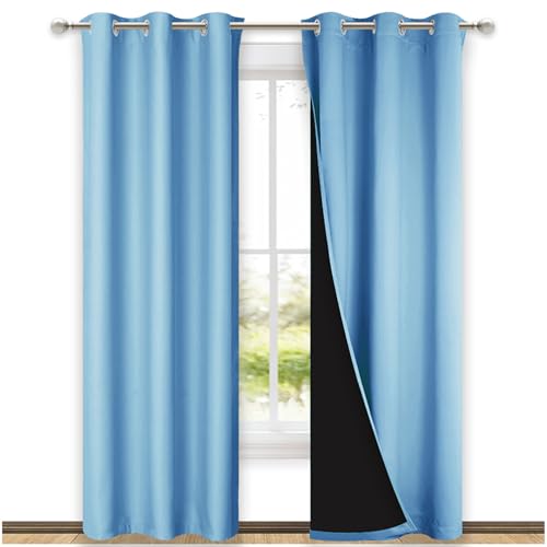 Full Shade Curtain Panels (Blue / 37"W x 84"L (Pack of 2))