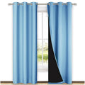 Full Shade Curtain Panels (Blue / 37"W x 84"L (Pack of 2))
