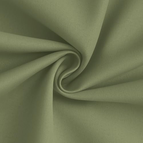Sage Blackout Curtains 84 Inches Long for Bedroom 40" Wide 2 Panel (40"W x 84"L (Pack of 2) / Sage Green)