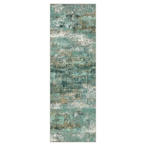 2x6 Runner Rug for Hallway (Turquoise / 2' x 6' (Rectangular))