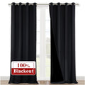 Extra Long Truly Blackout Drapes for Hall and Villa (Black / 52"W x 120"L (Pack of 2))
