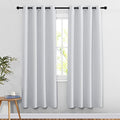 Room Darkening Greyish White Curtains for Bedroom (Greyish White / 52"W x 78"L (Pack of 2))