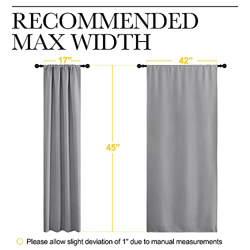 Window Curtains for Bedroom (Silver Grey / 42"W x 45"L (Pack of 2))