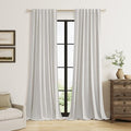 Extra Long 100% Natural Blackout Curtains 144 Inch Length 2 Panels Set Back Tab Thermal Insulated Black Out Tall Windows Drapes 12 FT Length for High Ceiling Living Room (Natural / 52"W x 144"L (Pack of 2))