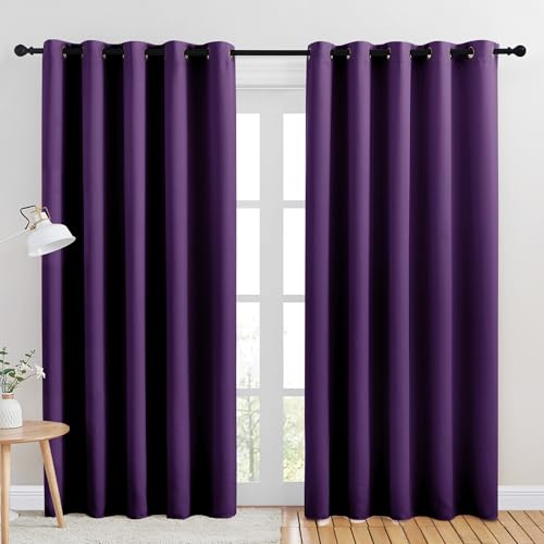 Blackout Curtain Panels for Kids Room (Royal Purple / 70"W x 84"L (Pack of 2))