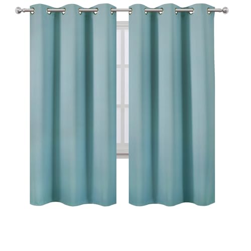Stone Blue Thermal Blackout Curtains (Stone Blue / 42"W x 72"L (Pack of 2))