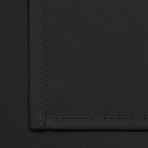 Blackout Curtains 38x63 inch Black Thermal Drapes (Black / 38"W x 63"L (Pack of 2))