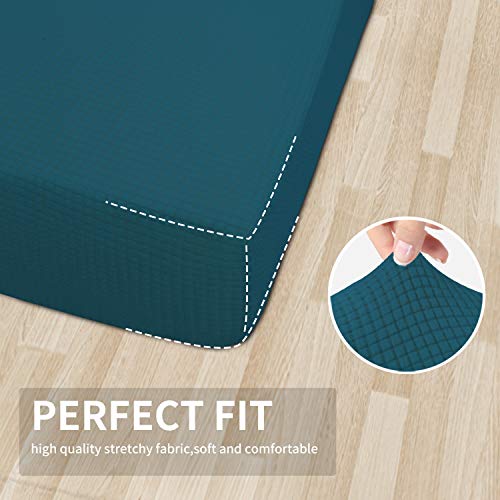 Stretch Cushion Cover Sofa Cushion Furniture Protector Sofa Seat Sofa slipcover Sofa Cover Soft Flexibility with Elastic (Small / Peacock Blue)
