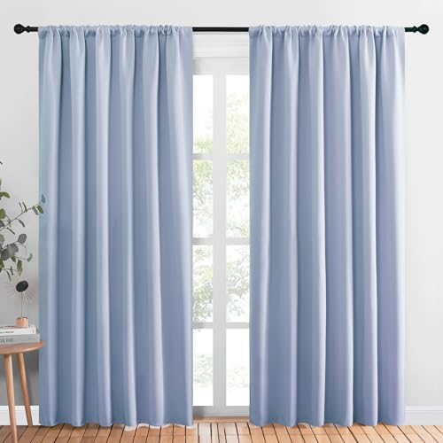 Living Room Curtains (Vintage Blue / 70"W x 84"L (Pack of 2))