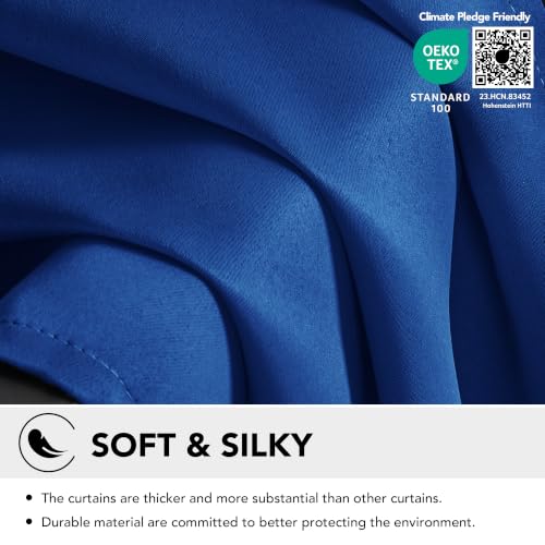 Blackout Curtains for Bedroom (Royal Blue / 52"W x 72"L (Pack of 2))