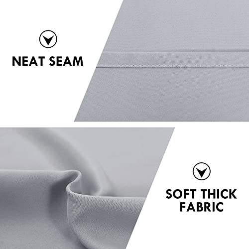 Blackout Curtains for Bedroom Living Room 52 x 54 Inch Long 2 Panels (Silver Grey / 52"W x 54"L (Pack of 2))