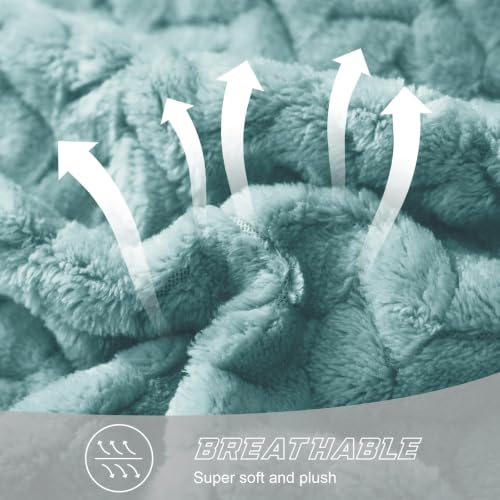 Soft Fleece Bed Blanket King Size (Celadon / King ( 90x104 IN ))