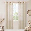 80 Inches Long Natural Linen Curtains for Living Room 2 Panels (34"W x 80"L (Pack of 2) / Linen)