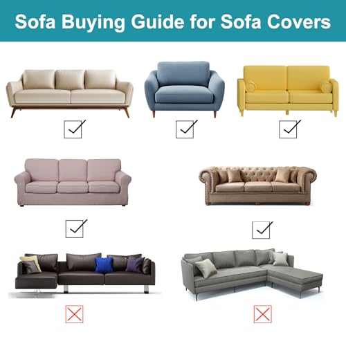 Loveseat Cover Stretch Couch Cover Sofa Slipcover (Beige / Loveseat)