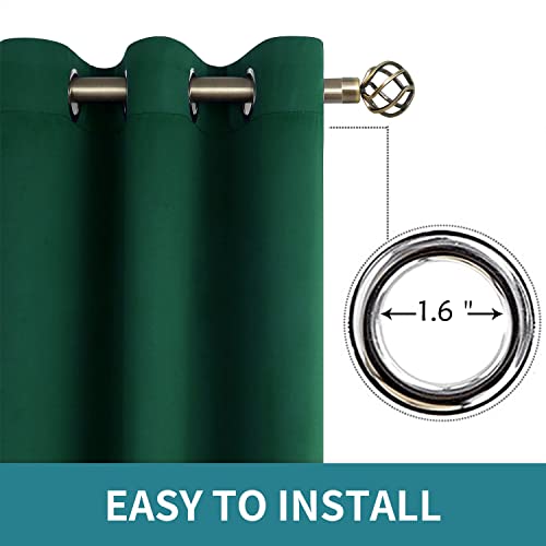 Christmas Blackout Curtains (Emerald Green / 52"W x 84"L (Pack of 2))