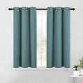 Modern Blackout Curtains Noise Reducing (Greyish Blue / 42"W x 45"L (Pack of 2))