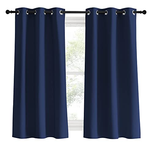 Navy Blackout Curtains & Drapes (Navy / 34"W x 60"L (Pack of 2))