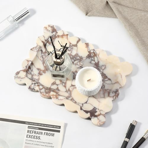 Luxury Calacatta Viola Marble Tray (Calacatta / 11" x 7.9" x 0.7")