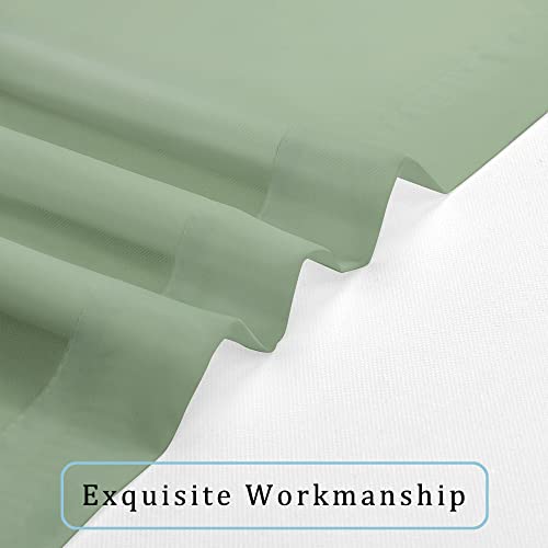 Sheer Curtains Sage Green (Sage Green / 42"W x 45"L (Pack of 2))