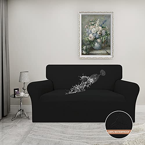 100% Waterproof Oversized Loveseat Cover (Black / Oversized Loveseat)
