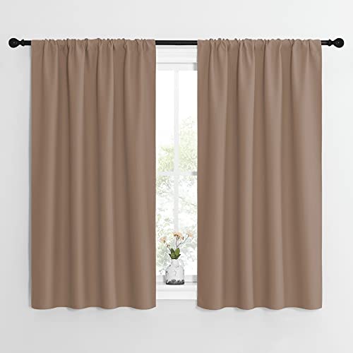 Kitchen Window Blackout Curtains (Cappuccino / 42"W x 54"L (Pack of 2))