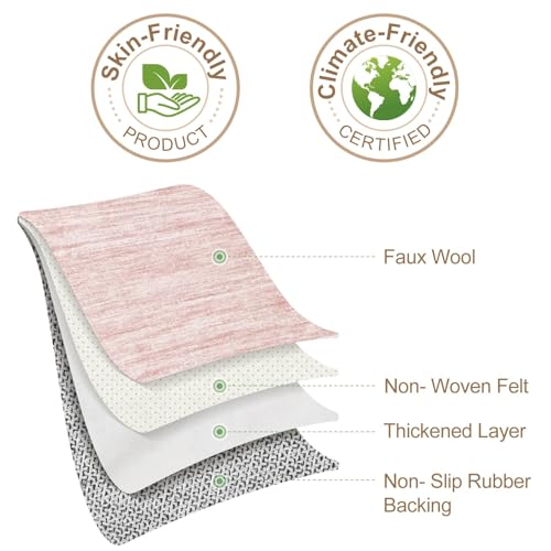Boho 5x7 Area Rug Living Room Rugs Machine Washable Pink (A-pink / 5' x 7' (Rectangular))