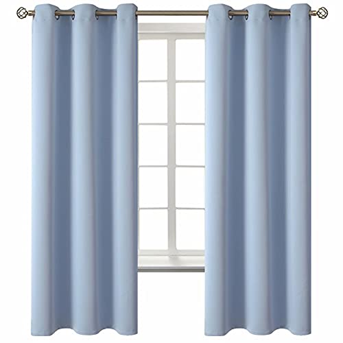 Blackout Curtains for Living Room (Spa Blue / 42"W x 63"L (Pack of 2))