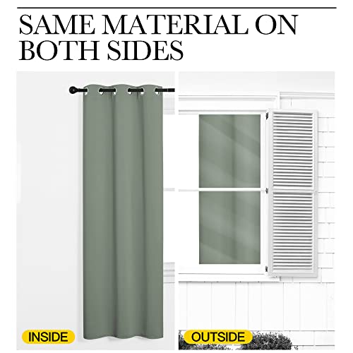 Bedroom Curtain Panels (Sage Green / 34"W x 72"L (Pack of 2))