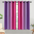 Ombre Purple and Pink Curtains for Bedroom (52"W x 63"L (Pack of 2) / Pink and Purple)