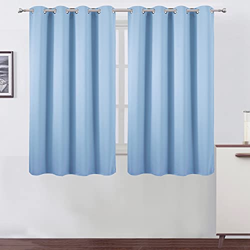 Blackout Curtains 52 x 45 inch (Sky Blue / 52"W x 45"L (Pack of 2))