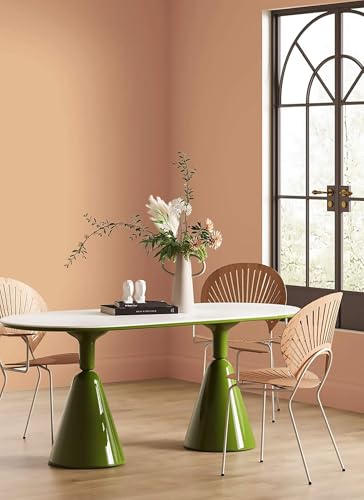118''x17.7'' Orange Peel and Stick Wallpaper Contact Paper Modern Self Adhesive Wall Paper Removable Renter Friendly Textured Solid Color Shelf Cabinet Vinyl Roll (Coral Orange / 17.7" x 118")
