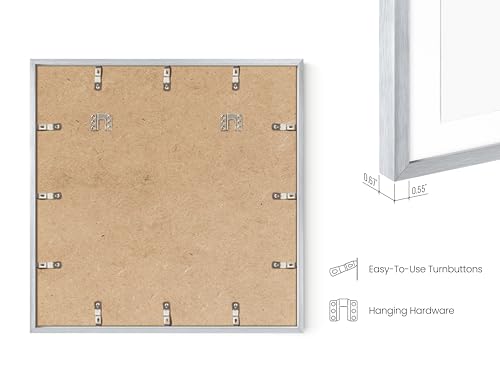 20x20 Silver Metal Picture Frames Matted to 16x16 (Set of 15 / Silver Metal / 20x20 in)