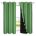 100% Blackout Lined Curtains (Forest Green / 70"W x 63"L (Pack of 2))