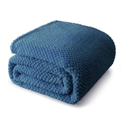Soft Fleece Twin Size Bed Blanket (Navy Blue / Twin(60x80 In))