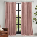 Velvet Curtains 102 inches Long (Dusty Pink / 52"W x 102"L (Pack of 2))