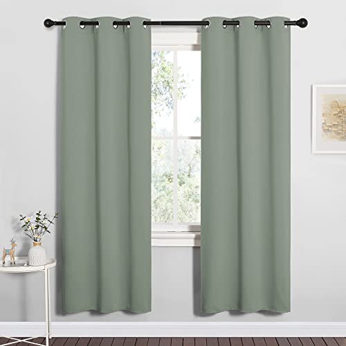 Bedroom Curtain Panels (Sage Green / 34"W x 72"L (Pack of 2))